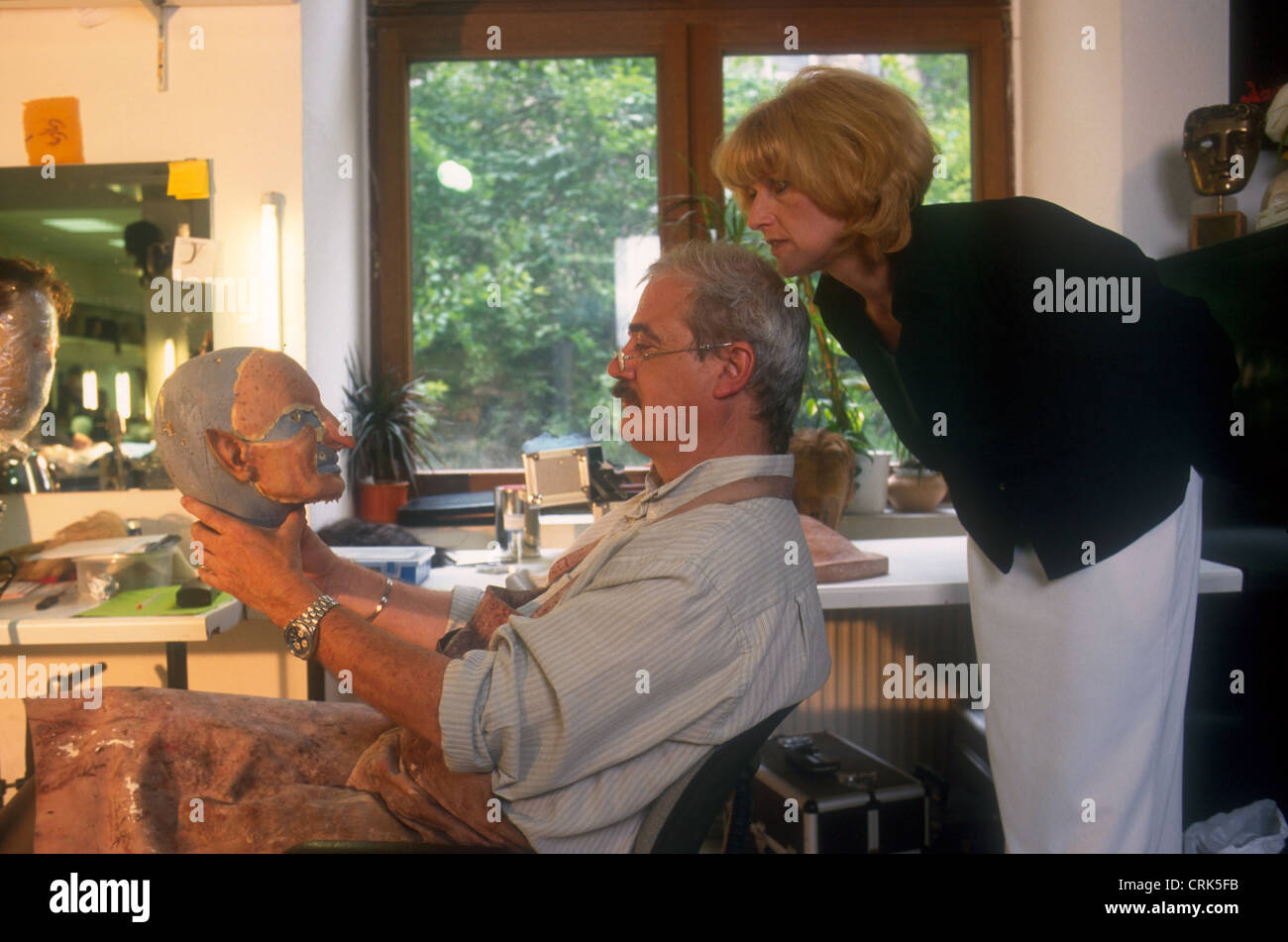 Hasso Von Hugo Head Of The Makeup Artist School Mephisto With Stock Photo Alamy