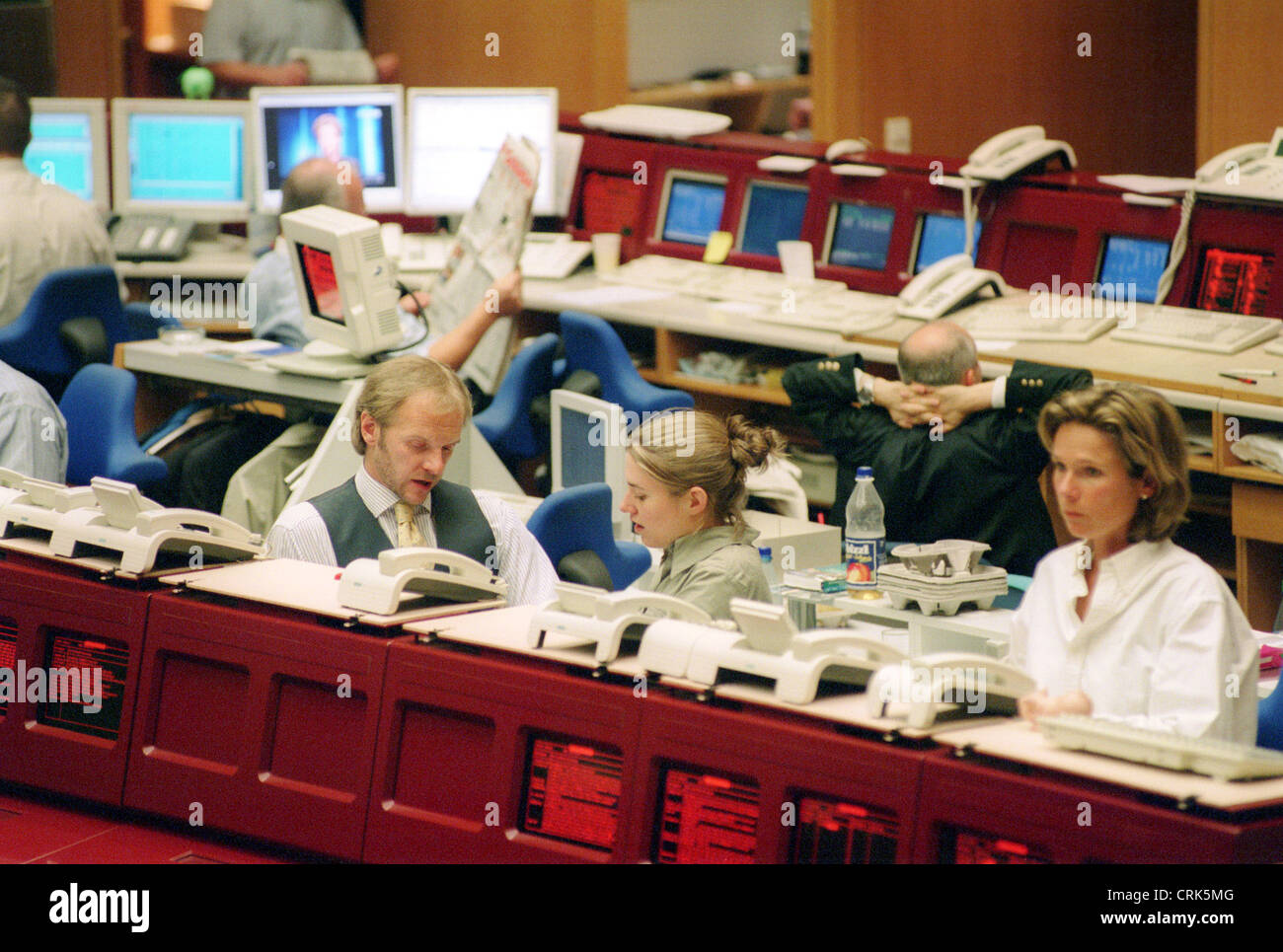 Floor trading on the Frankfurt Stock Exchange Stock Photo