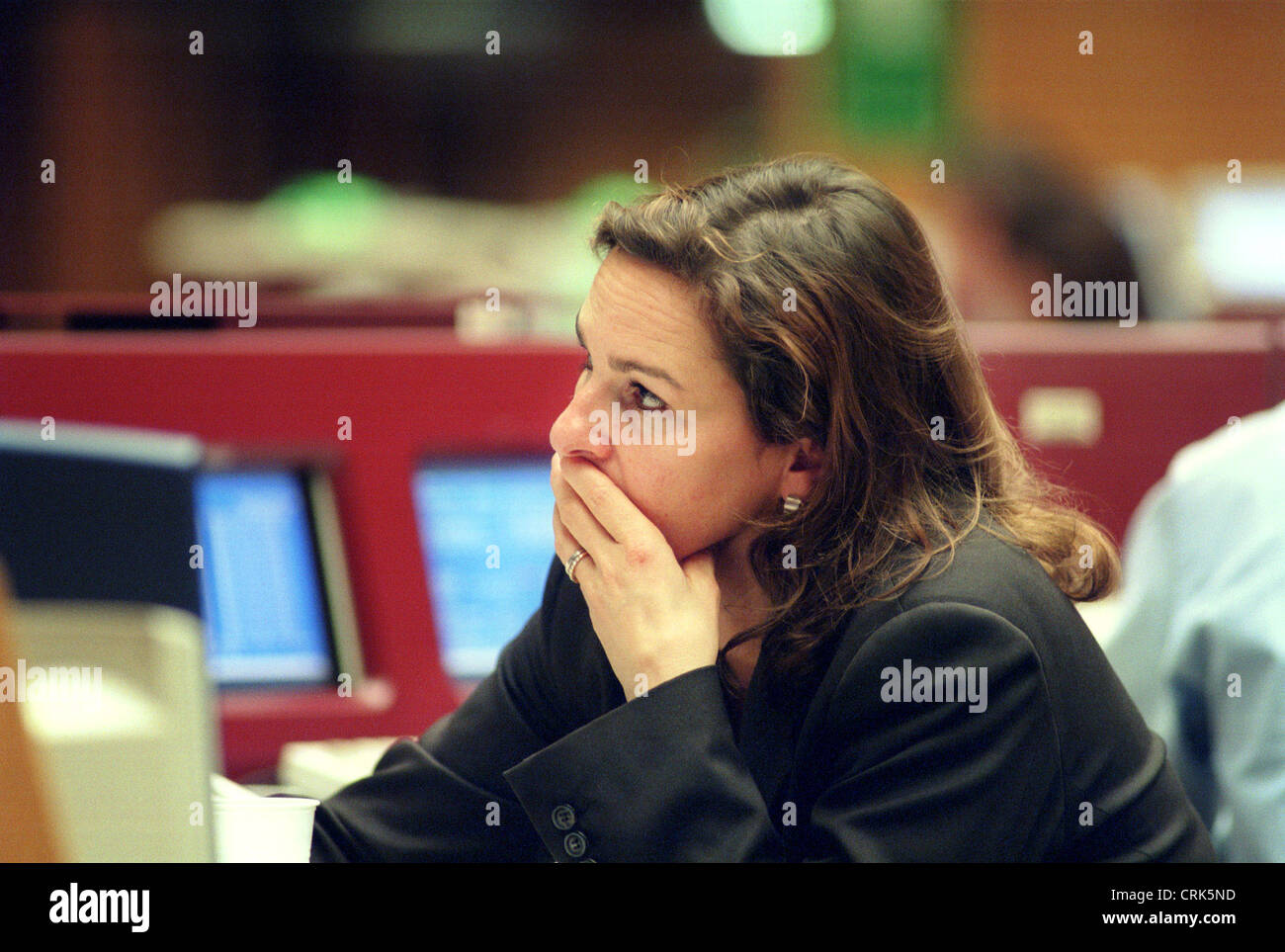 Floor trading on the Frankfurt Stock Exchange Stock Photo