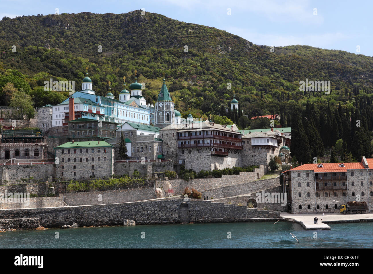 St Panteleimon Monastery at Mount Athos, Greece Stock Photo Alamy