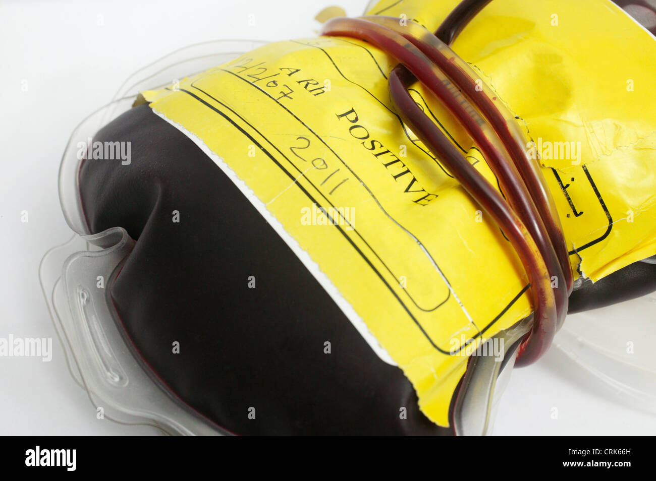 A+ type blood bag Stock Photo Alamy