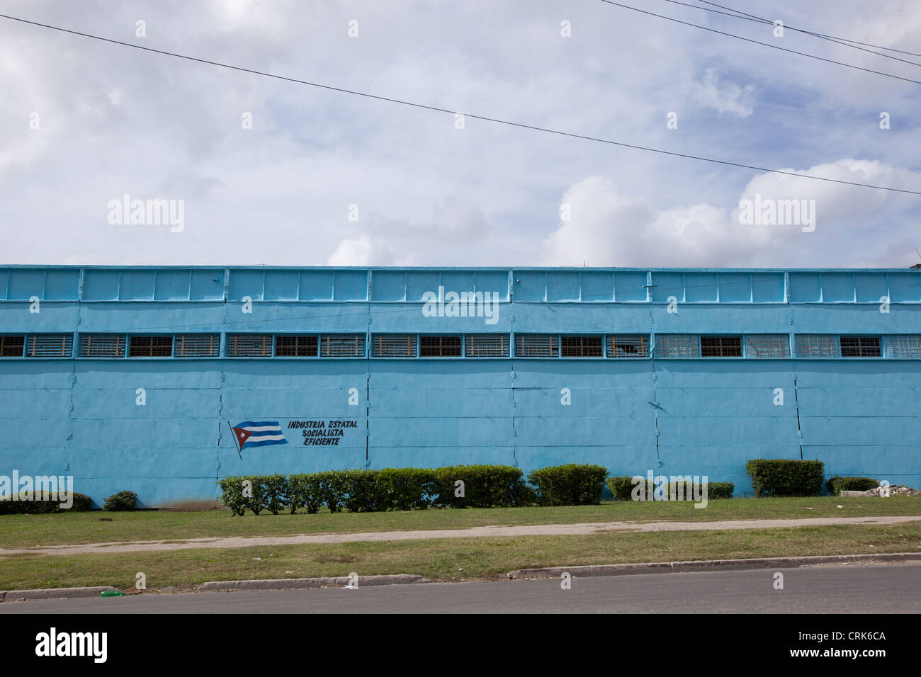 Industrial building outside Havana Cuba Stock Photo