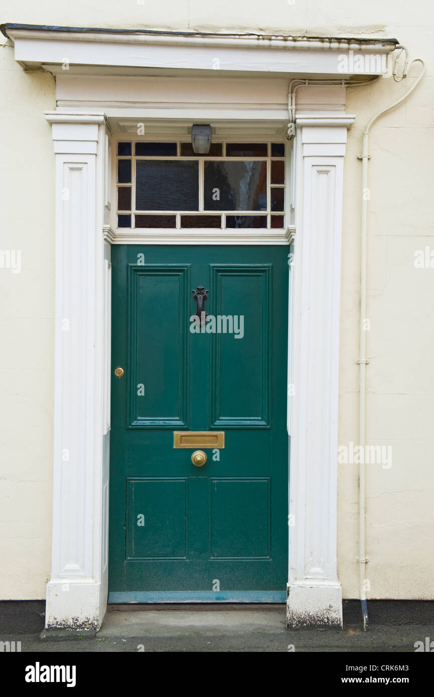 Front door of period house in Presteigne Powys Mid-Wales UK Stock Photo