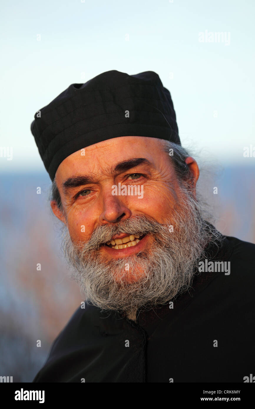 Monk Epiphanios of Mylopotamos at Mount Athos in Greece Stock Photo Alamy