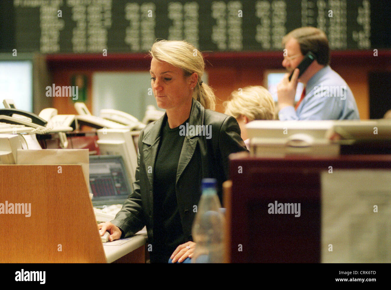 Floor trading on the Frankfurt Stock Exchange Stock Photo