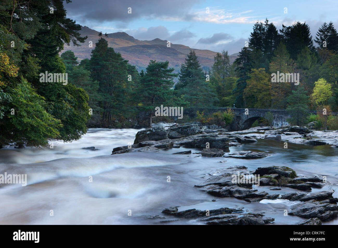 the Falls of Dochart, Killin, Perthshire, Scotland Stock Photo