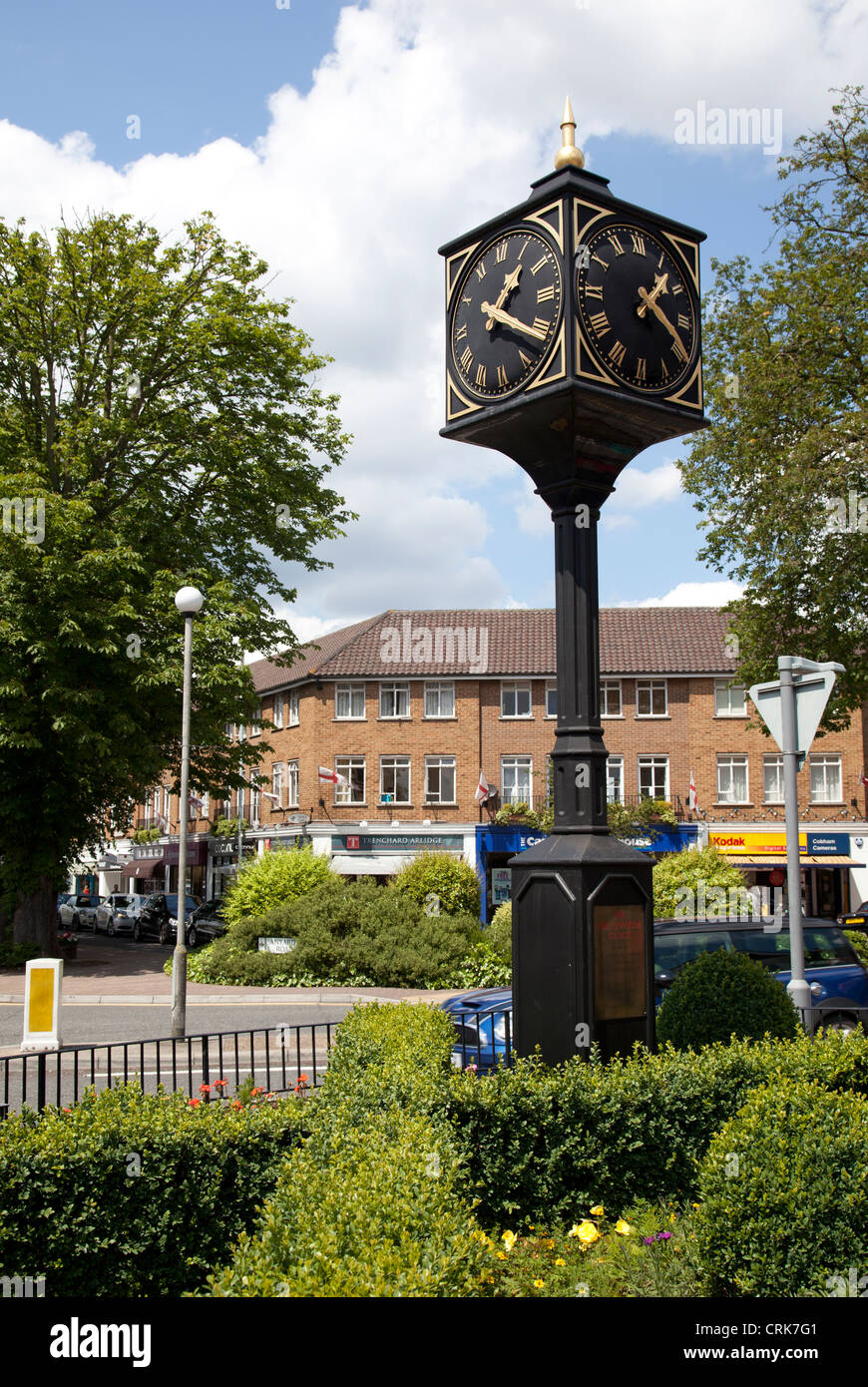 Cobham High Street Clock Surrey UK Stock Photo Alamy
