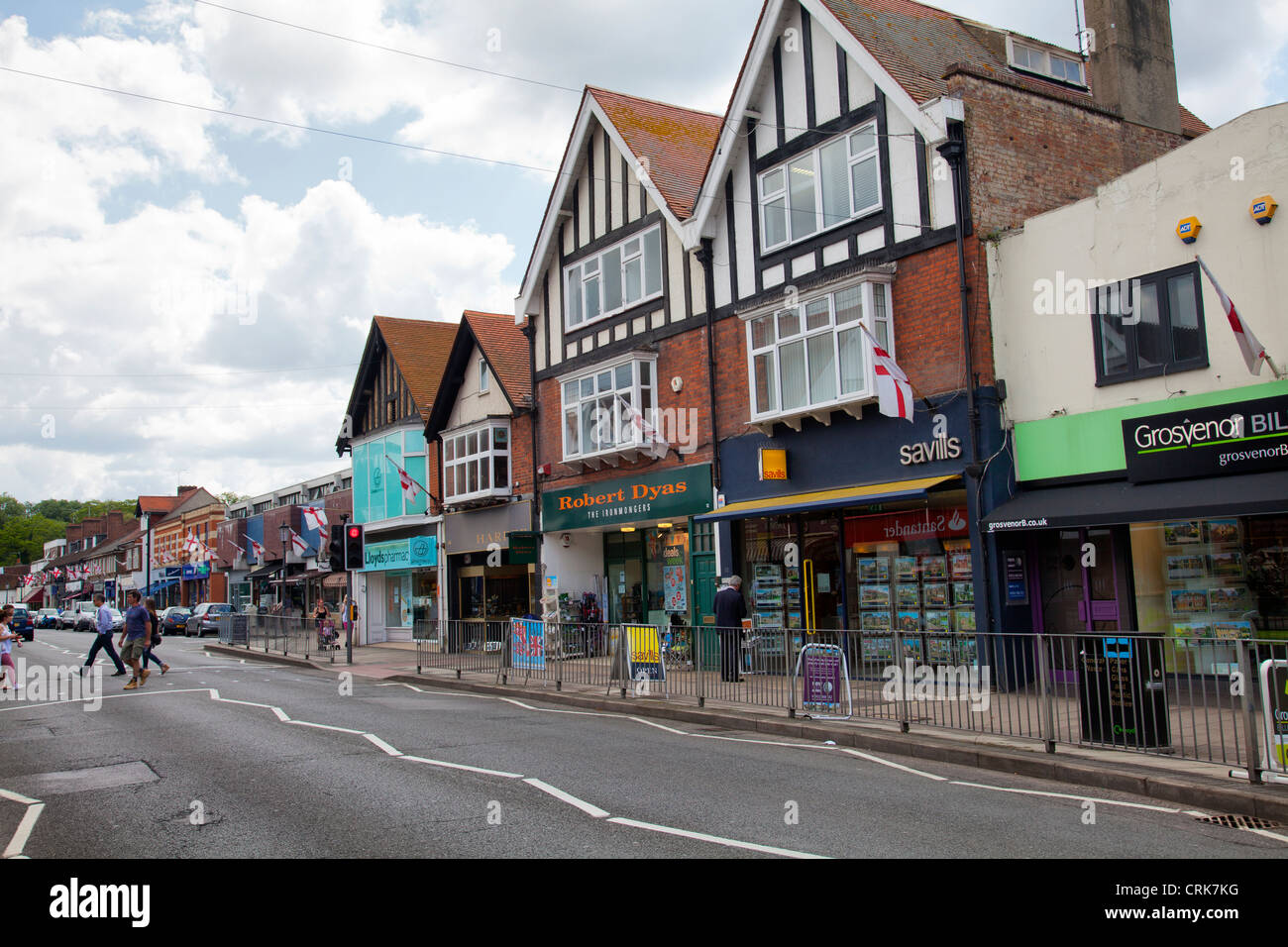 Cobham High Street Surrey UK Stock Photo Alamy