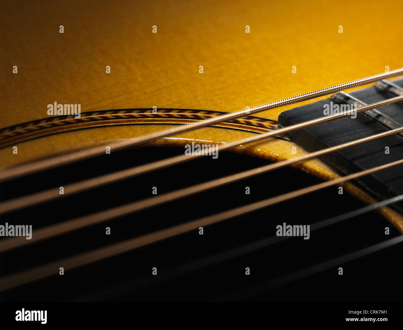 Close up of guitar string Stock Photo