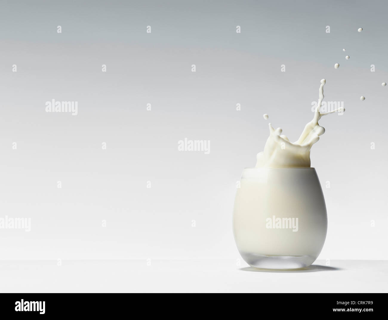 Close up of splashing milk Stock Photo