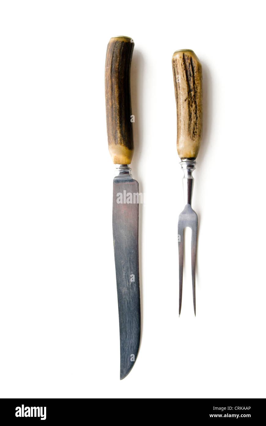 Bone handled knife set hires stock photography and images Alamy