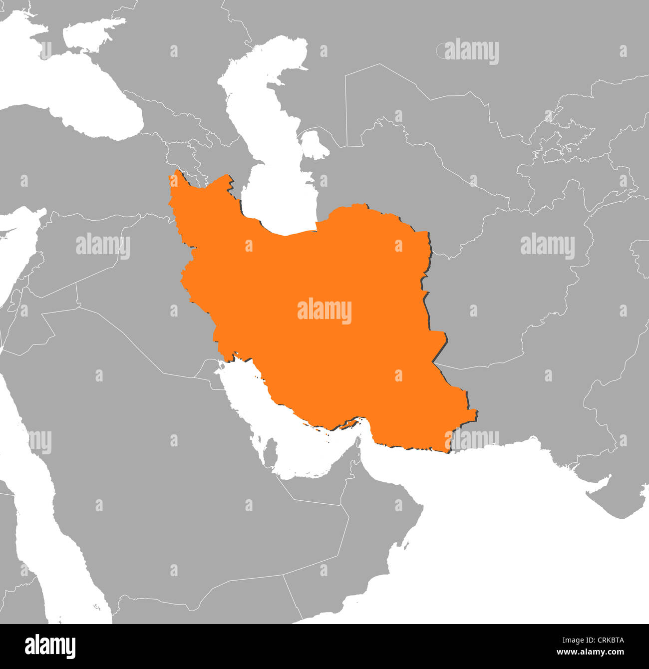 Political map of Iran with the several provinces Stock Photo - Alamy