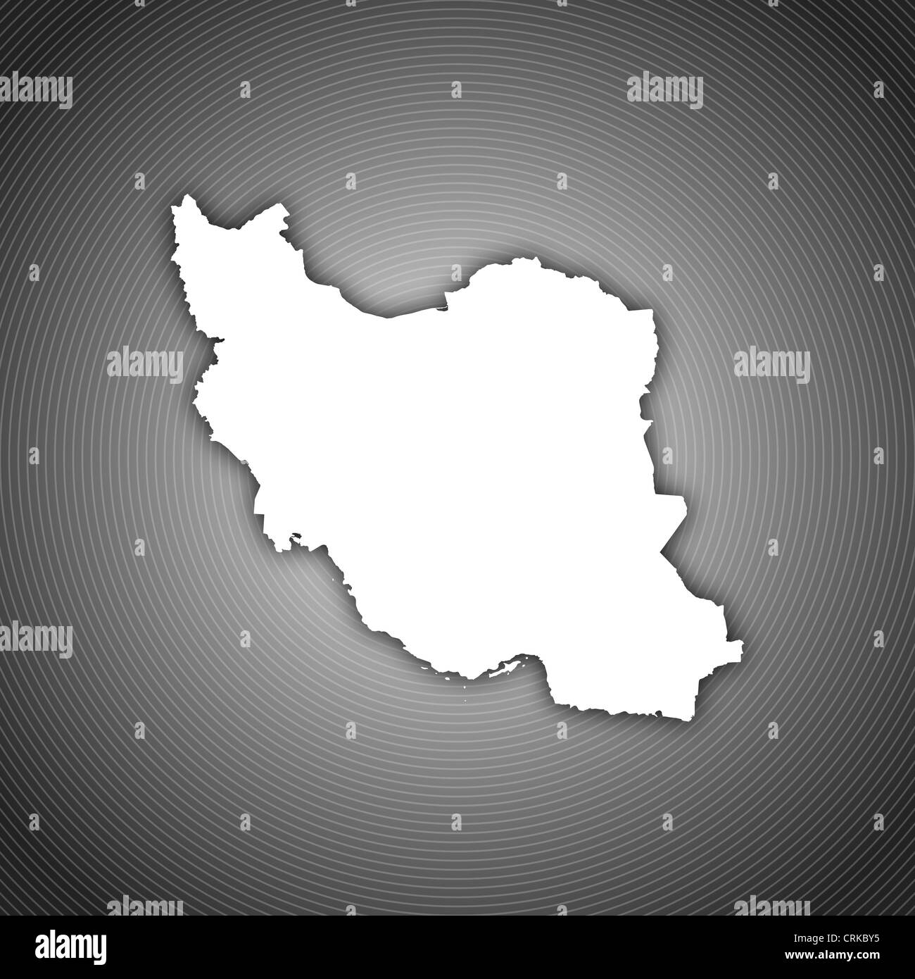 Political map of Iran with the several provinces. Stock Photo