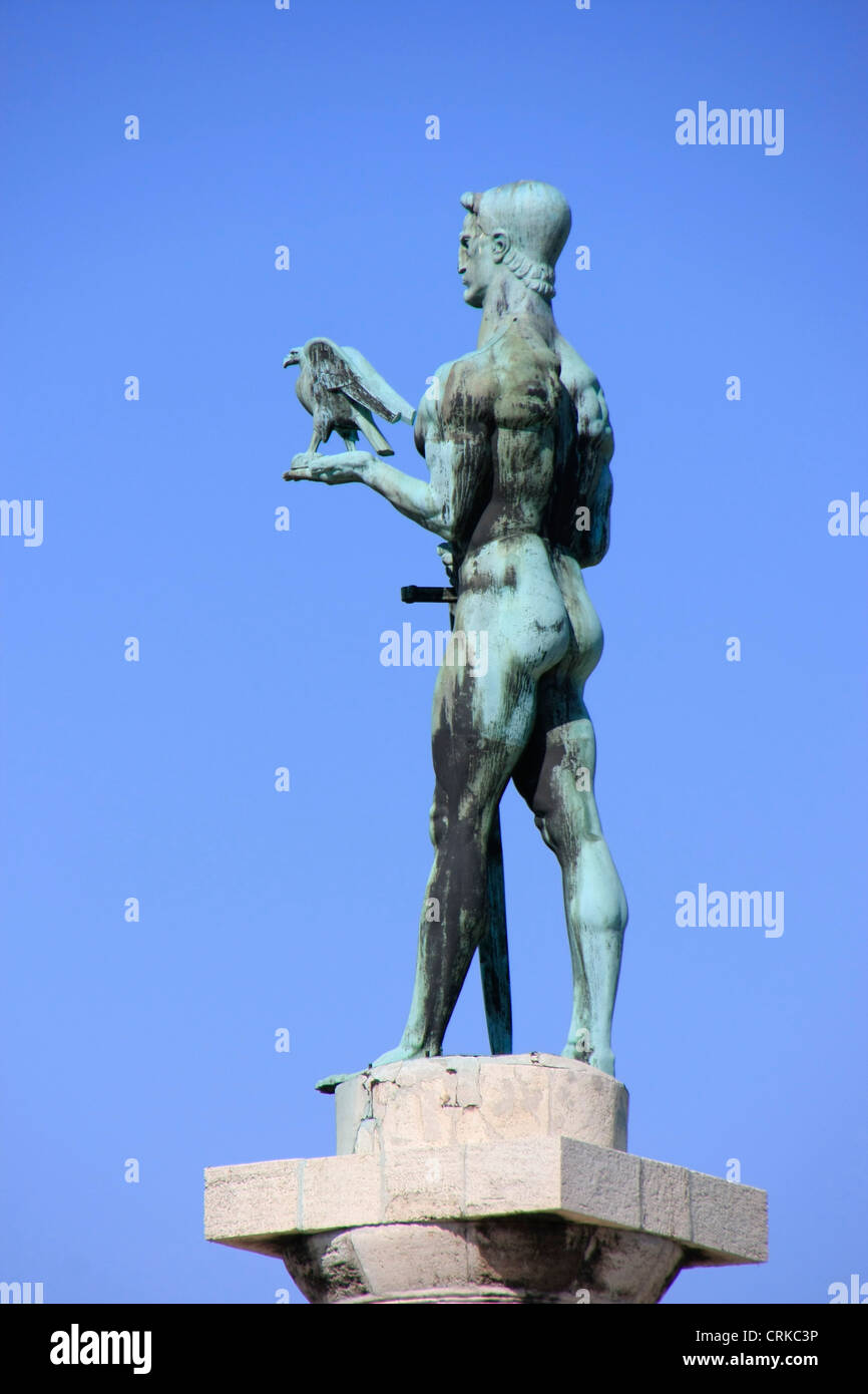 Statue of the Victor, Kalemegdan, Belgrade, Serbia Stock Photo