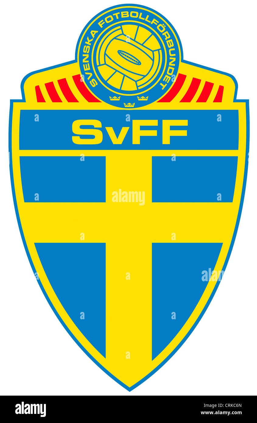 Logo of the Swedish Football Association and the National team. Stock Photo