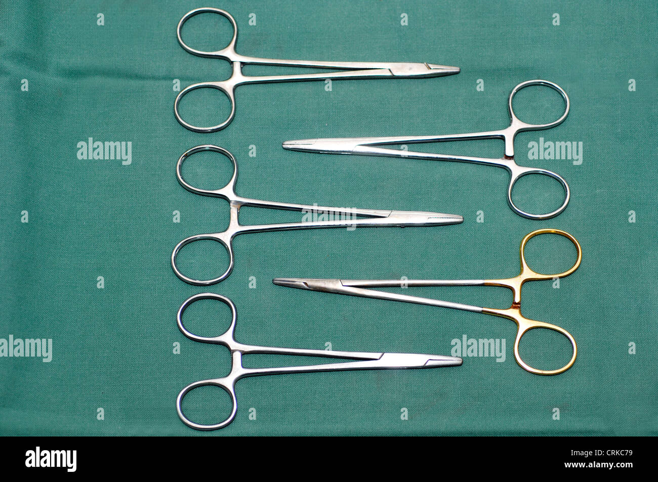 A needle holder is another form of locking forceps is the needle holder, used to guide a