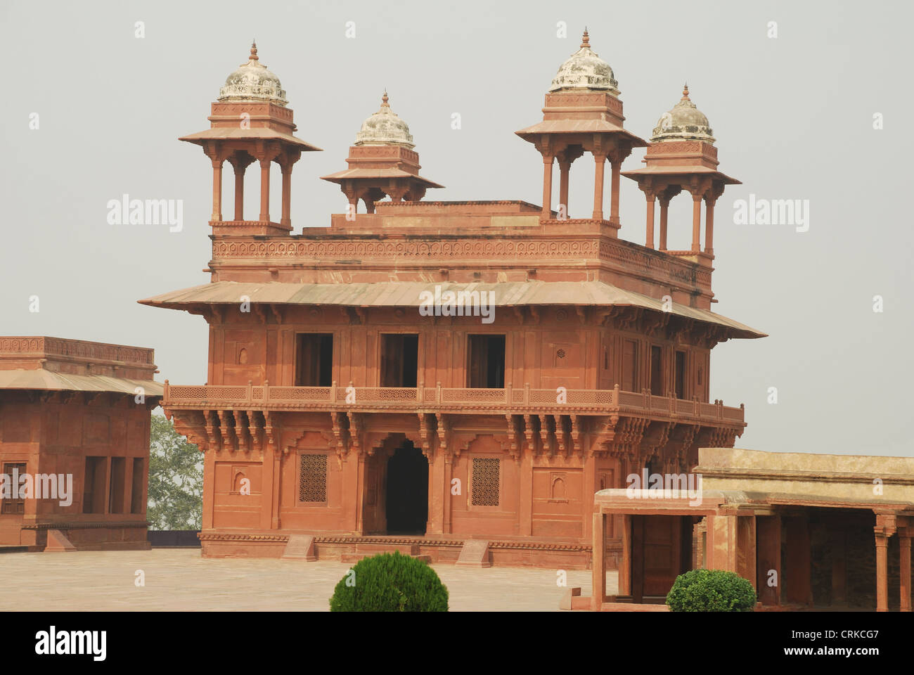 Diwan-i-khas, Hall of private audience, Is a plain square building with four chhatris on the roof, Fatehpur Sikri Stock Photo