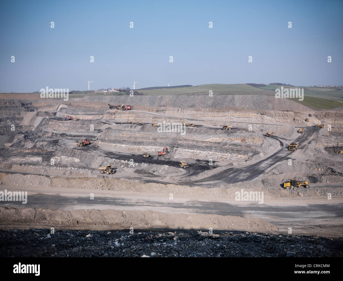 Construction work in coal mine Stock Photo