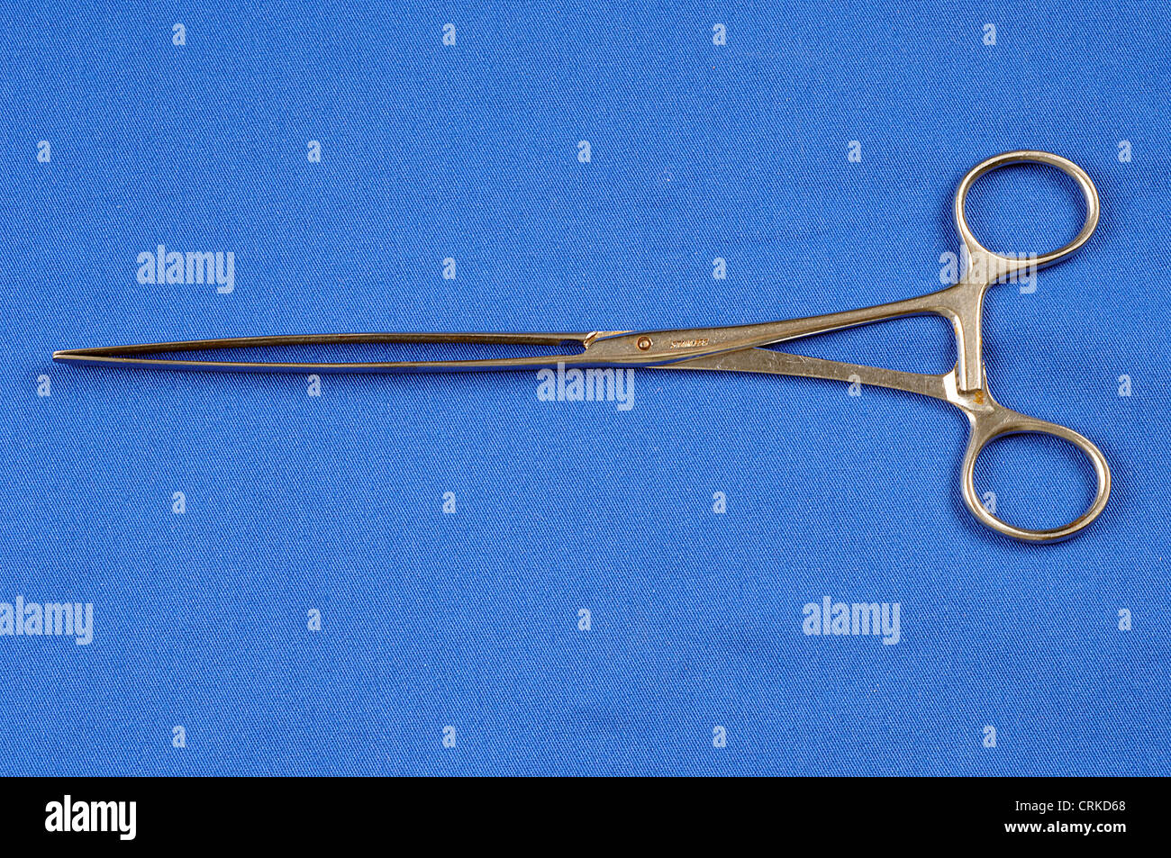 Doyen intestinal clamp. This is used to occlude bleeding tissue during