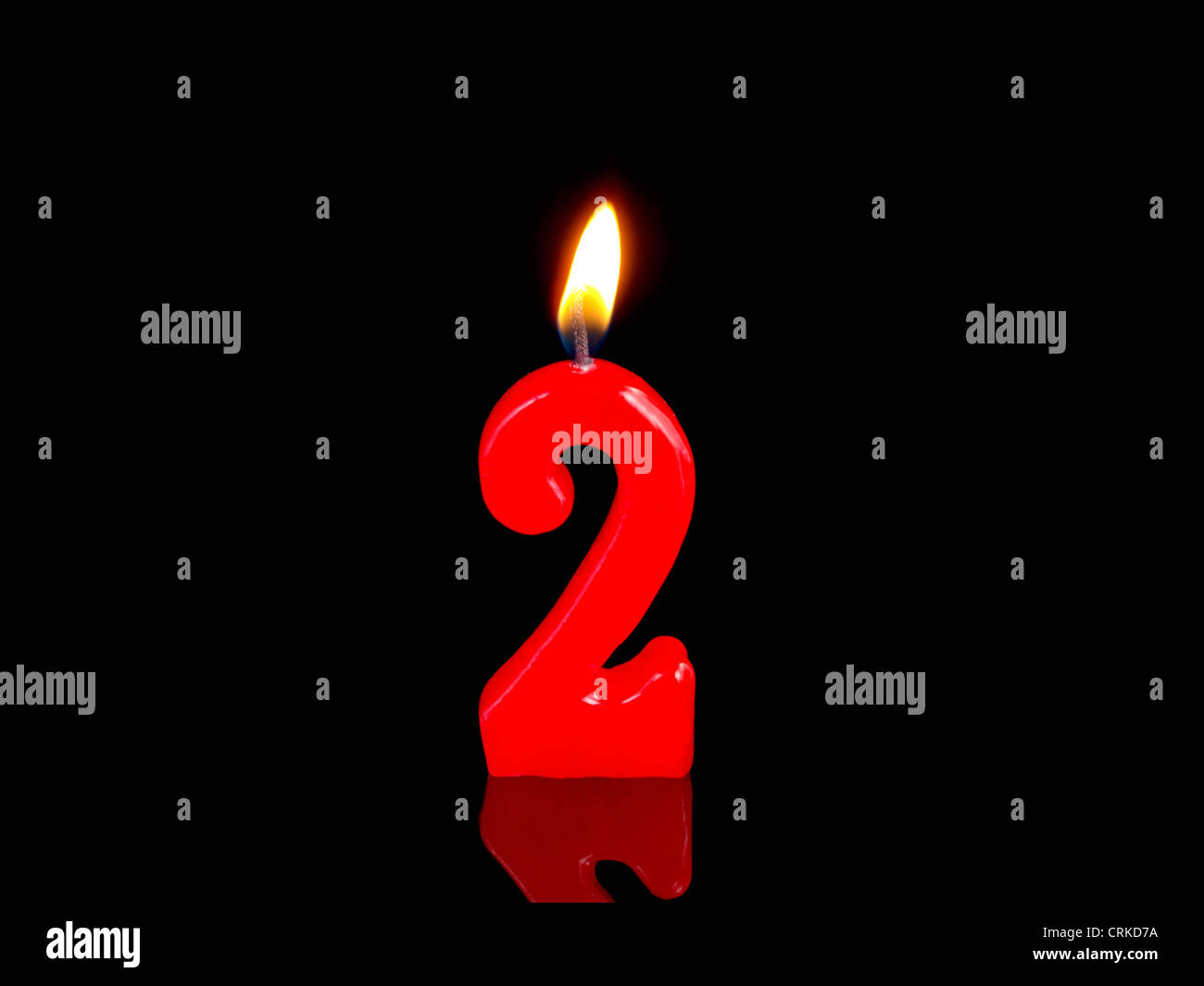 Birthday candle number 2 hi-res stock photography and images - Alamy