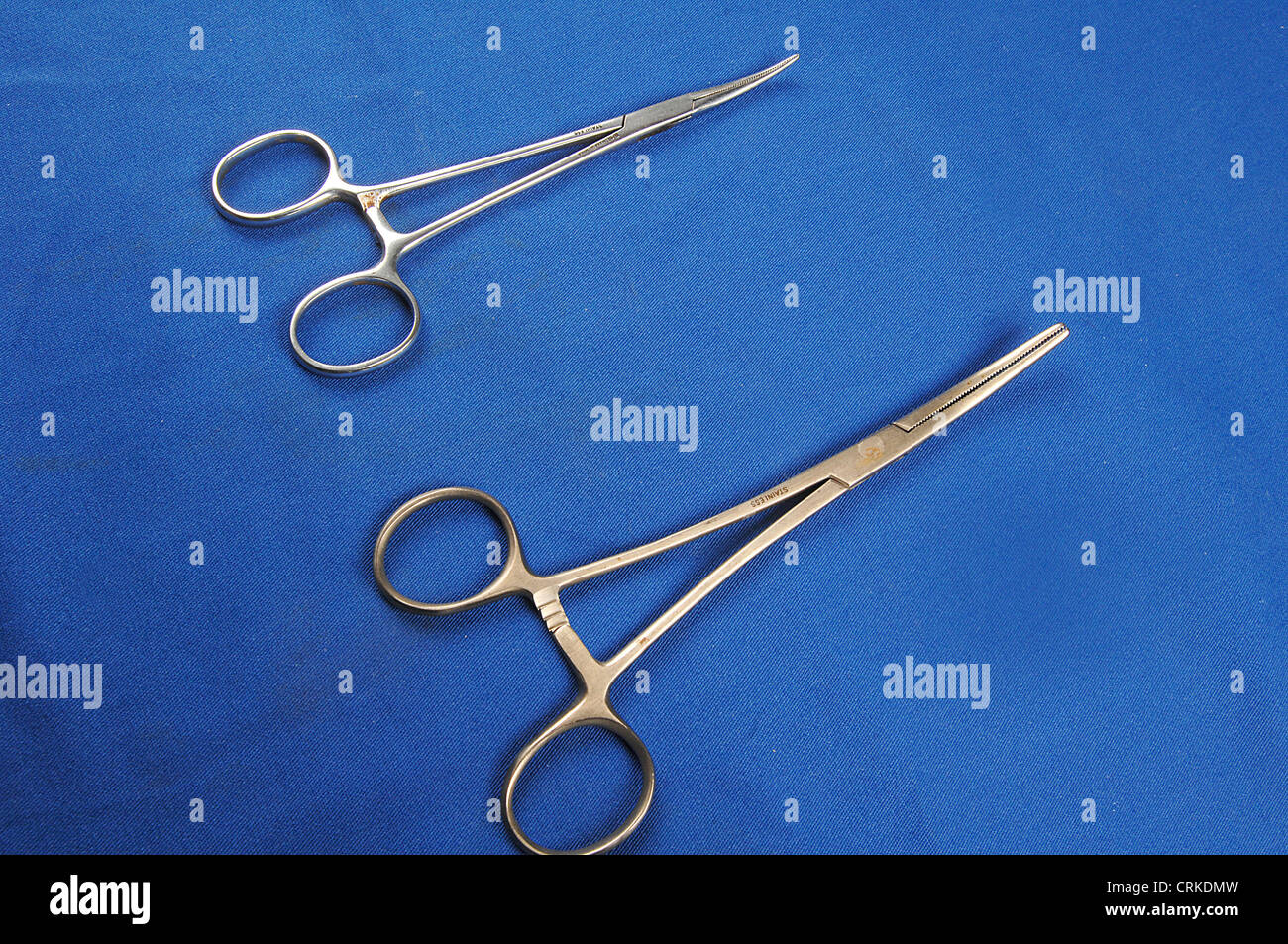 medical clamps Stock Photo