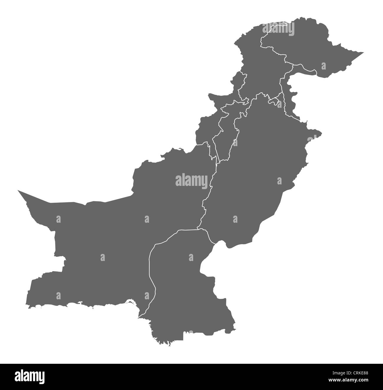 Political Map Of Pakistan With The Several Provinces Stock Photo - Alamy