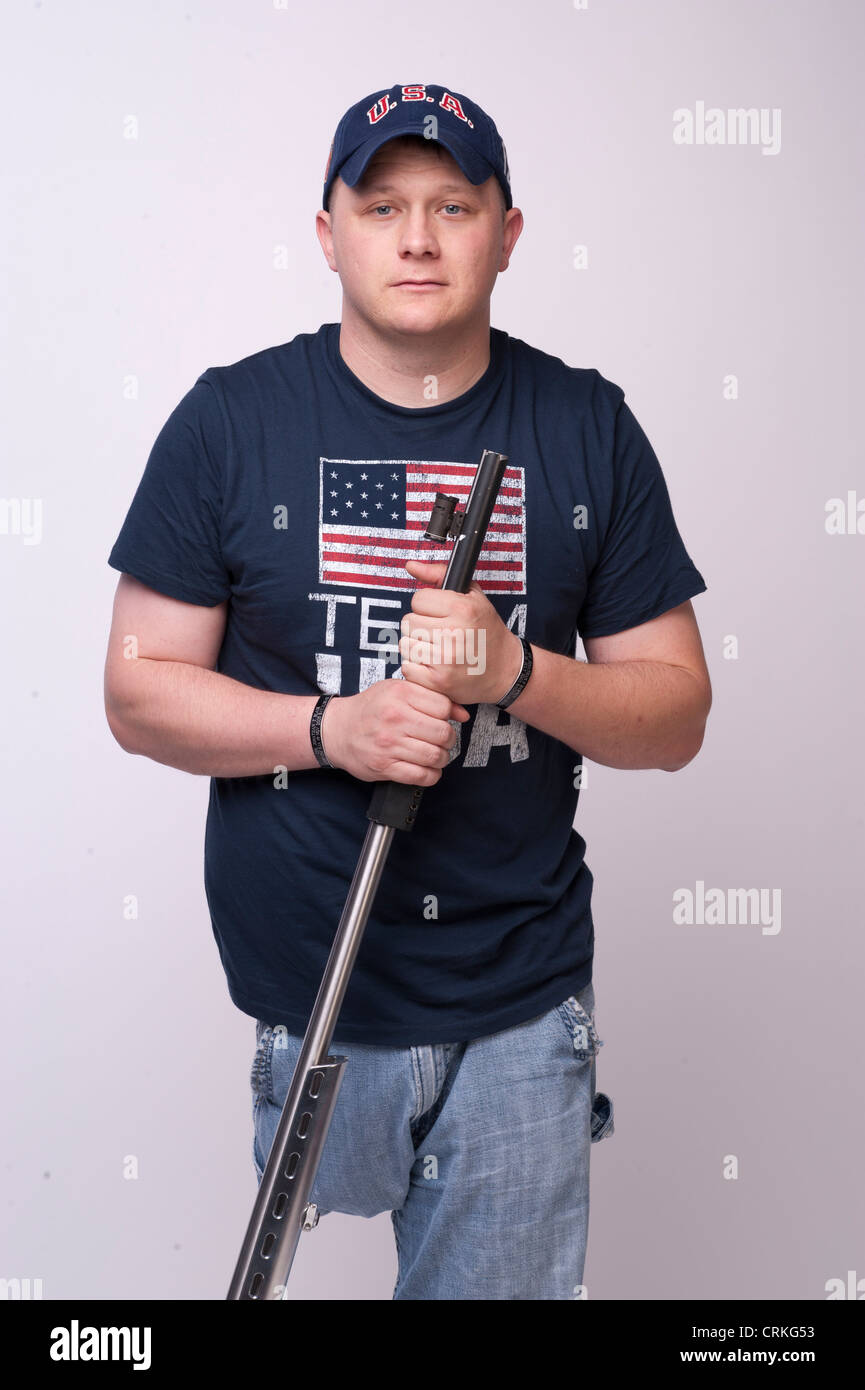 Paralympic shooter Josh Olson at the Team USA Media Summit in Dallas
