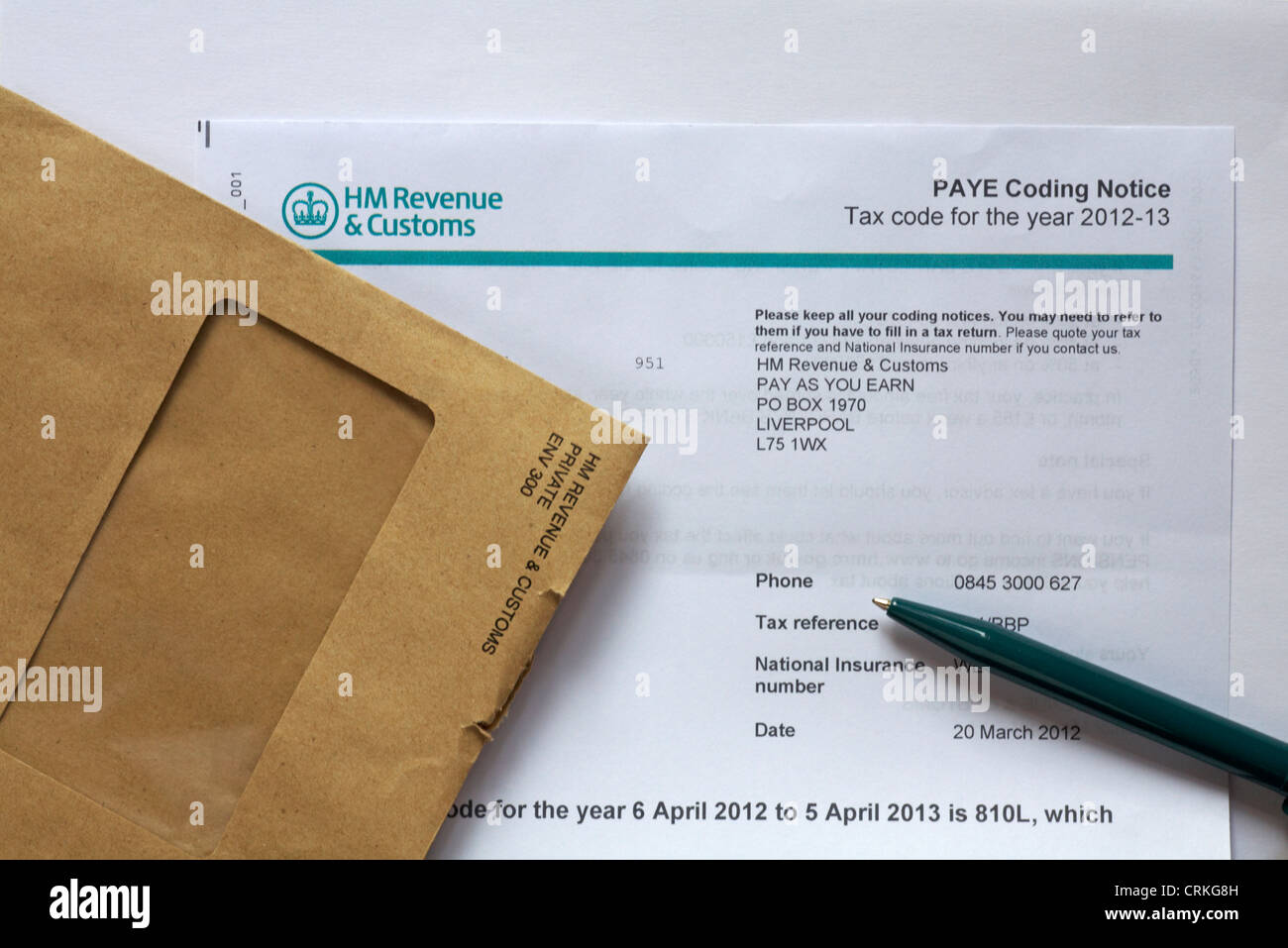 Notice Tax Code Hi res Stock Photography And Images Alamy Notice Tax Code Hi res Stock Photography And Images Alamy