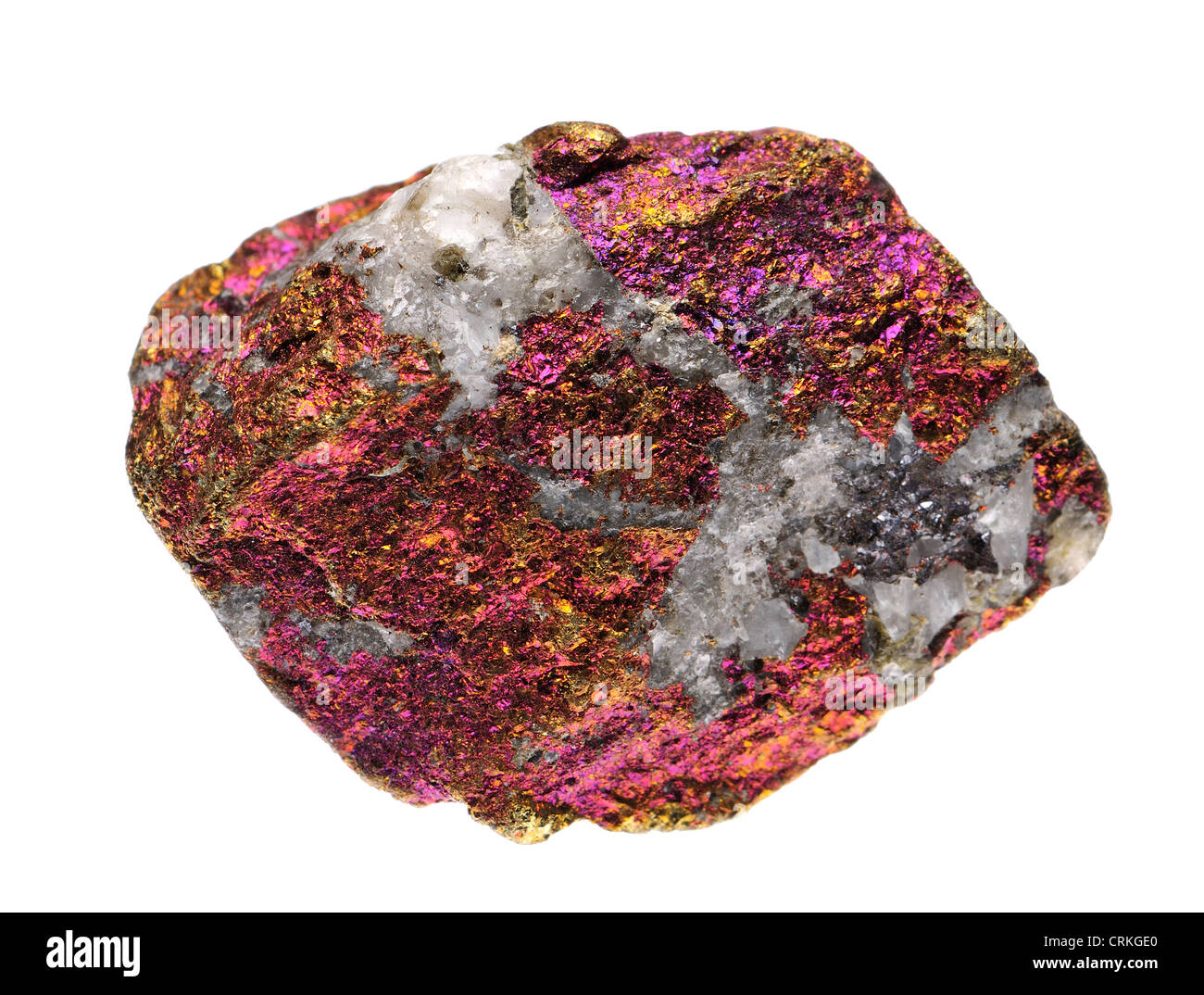 Chalcopyrite / Peacock's Ore. (important ore of copper) Stock Photo