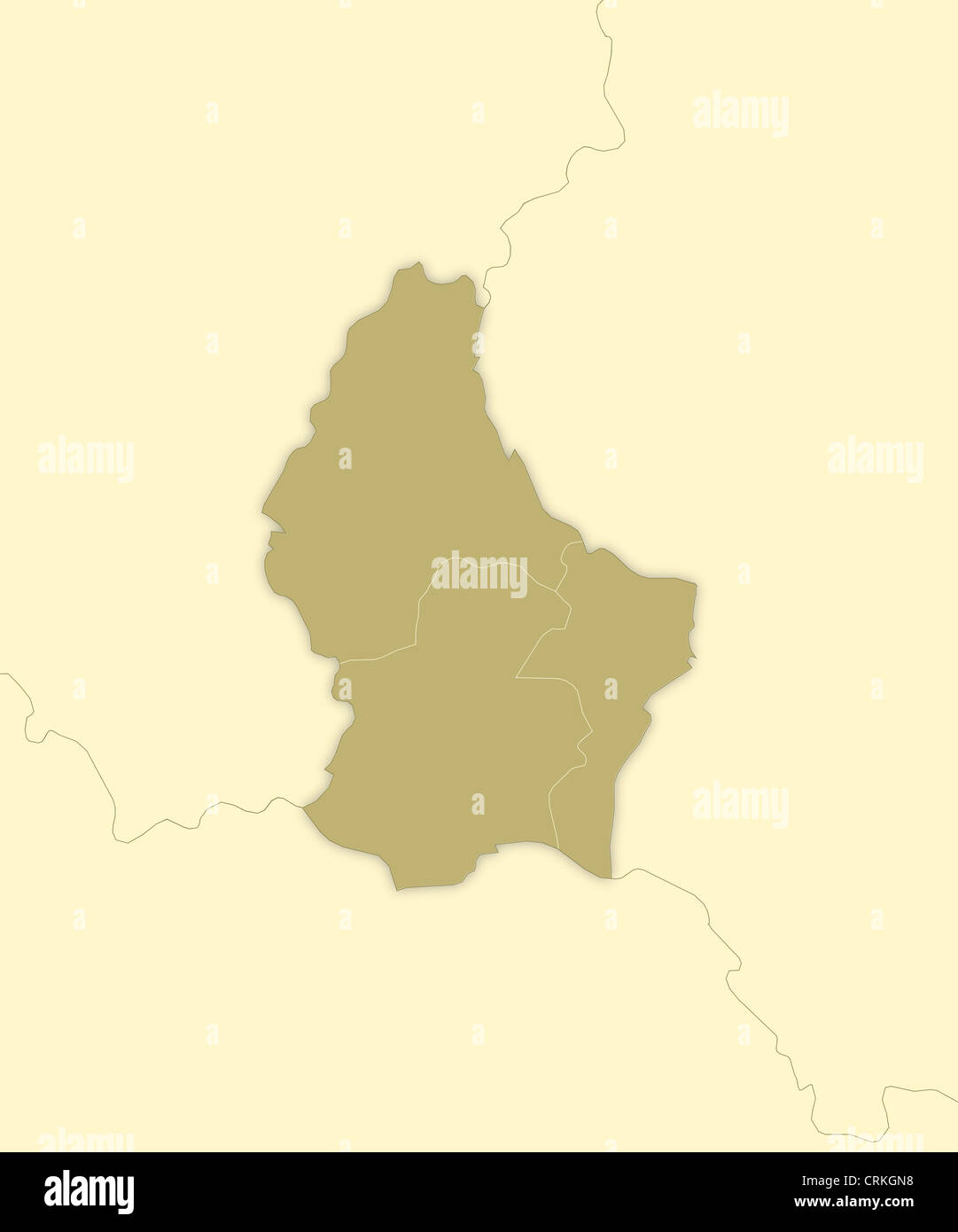 Political map of Luxembourg with the several Districts Stock Photo - Alamy