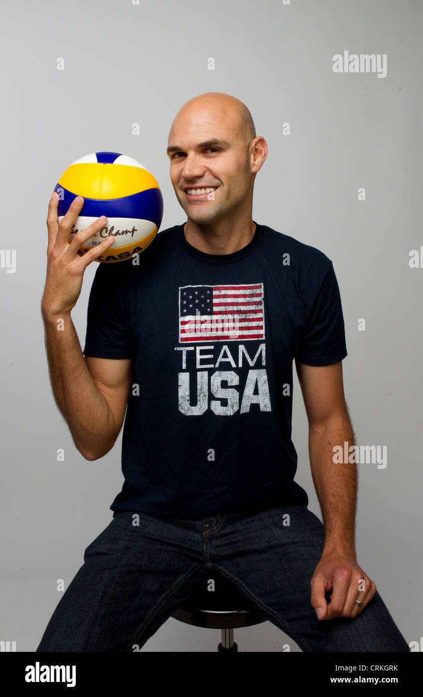 Beach volleyball player Phil Dalhausser at the Team USA Media Summit in