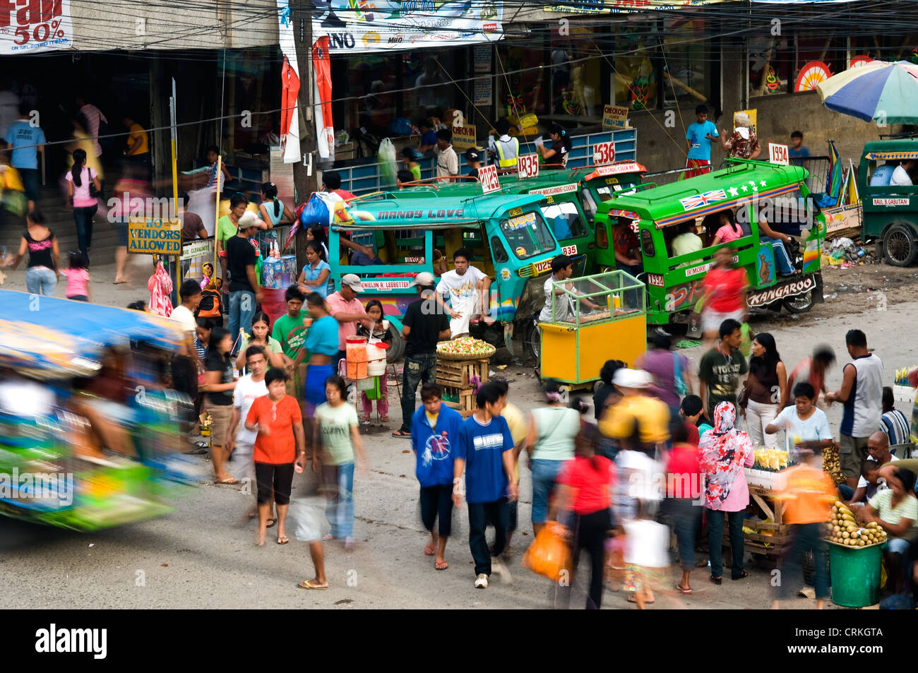 street scene cogon market cagayan de oro, mindanao philippines Stock