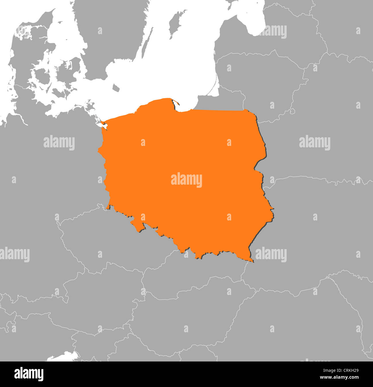 Political Map Of Poland With The Several Provinces Voivodschips Stock Political Map Of Poland With The Several Provinces Voivodschips CRKH29