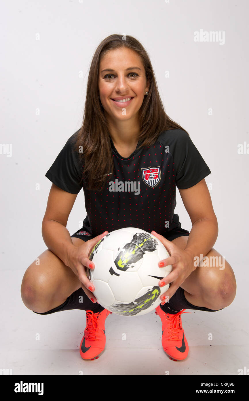 Soccer player Carli Lloyd at the Team USA Media Summit in Dallas, TX in advance of the 2012 London Olympics. Stock Photo