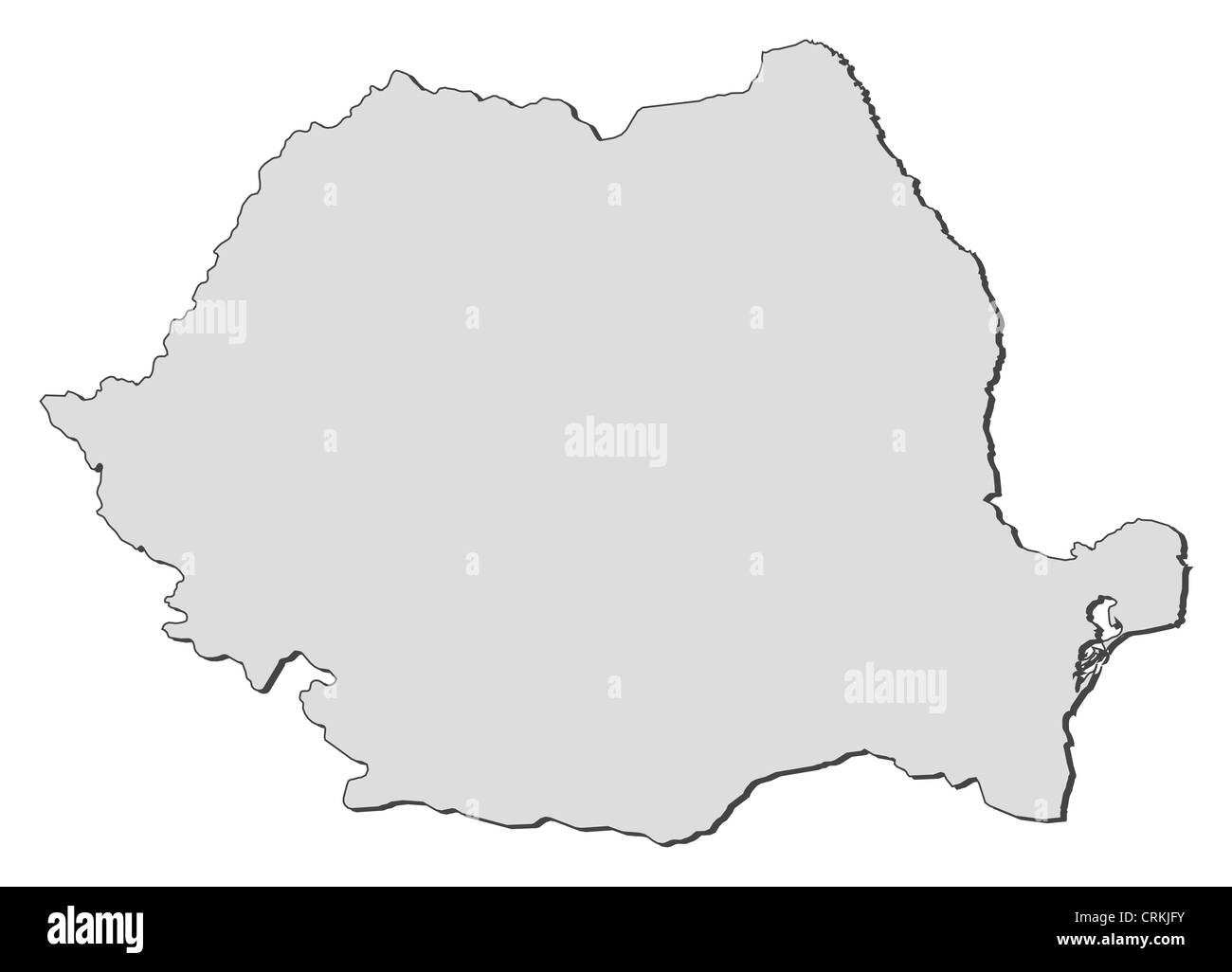 Political map of Romania with the several counties Stock Photo - Alamy