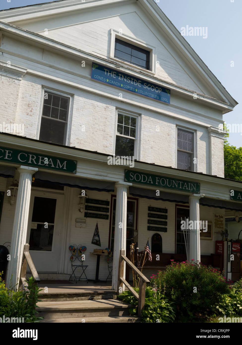 Downtown buildings, Brandon, Vermont, USA Stock Photo Alamy