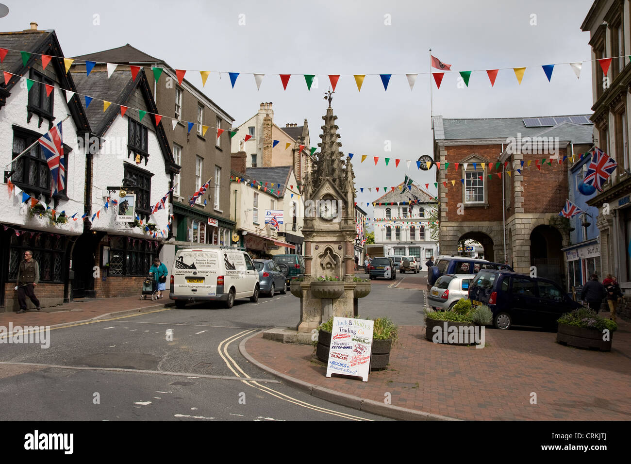 Main High street Great Torrington Devon Stock Photo Alamy