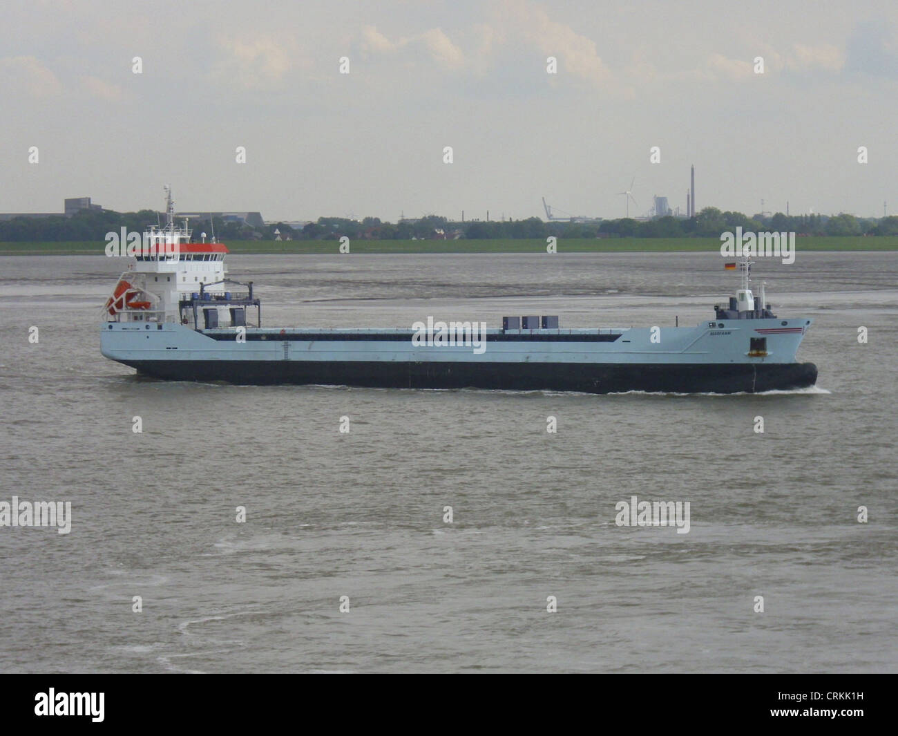 The general cargo ship '''Marfaam''' outbound on the river Wese Stock Photo