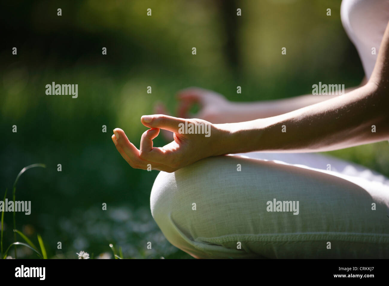 Woman yoga pose hands close up outside hi-res stock photography and ...