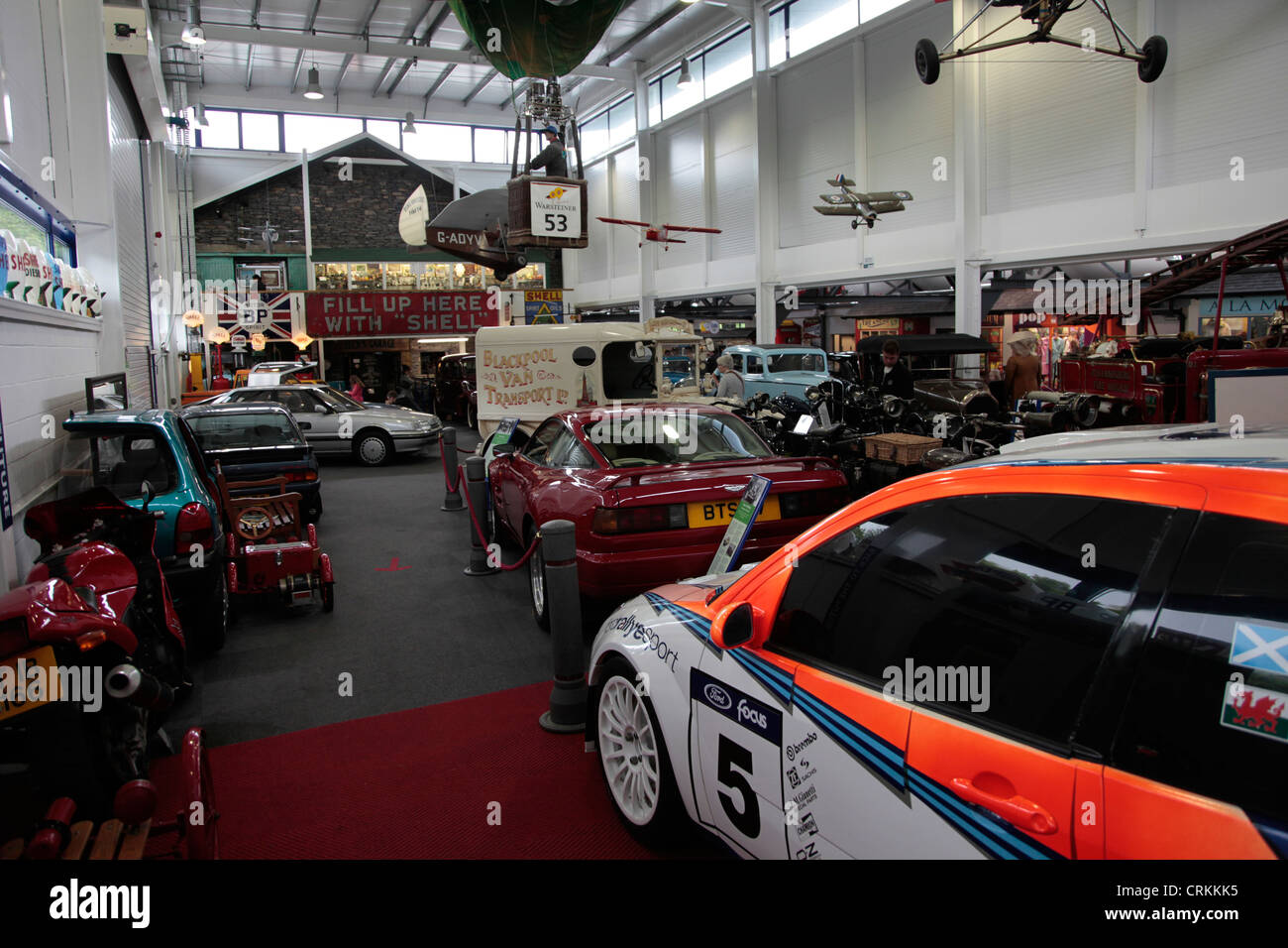 Ford rally car on display at the Lakeland Motor Museum, Cumbria Stock
