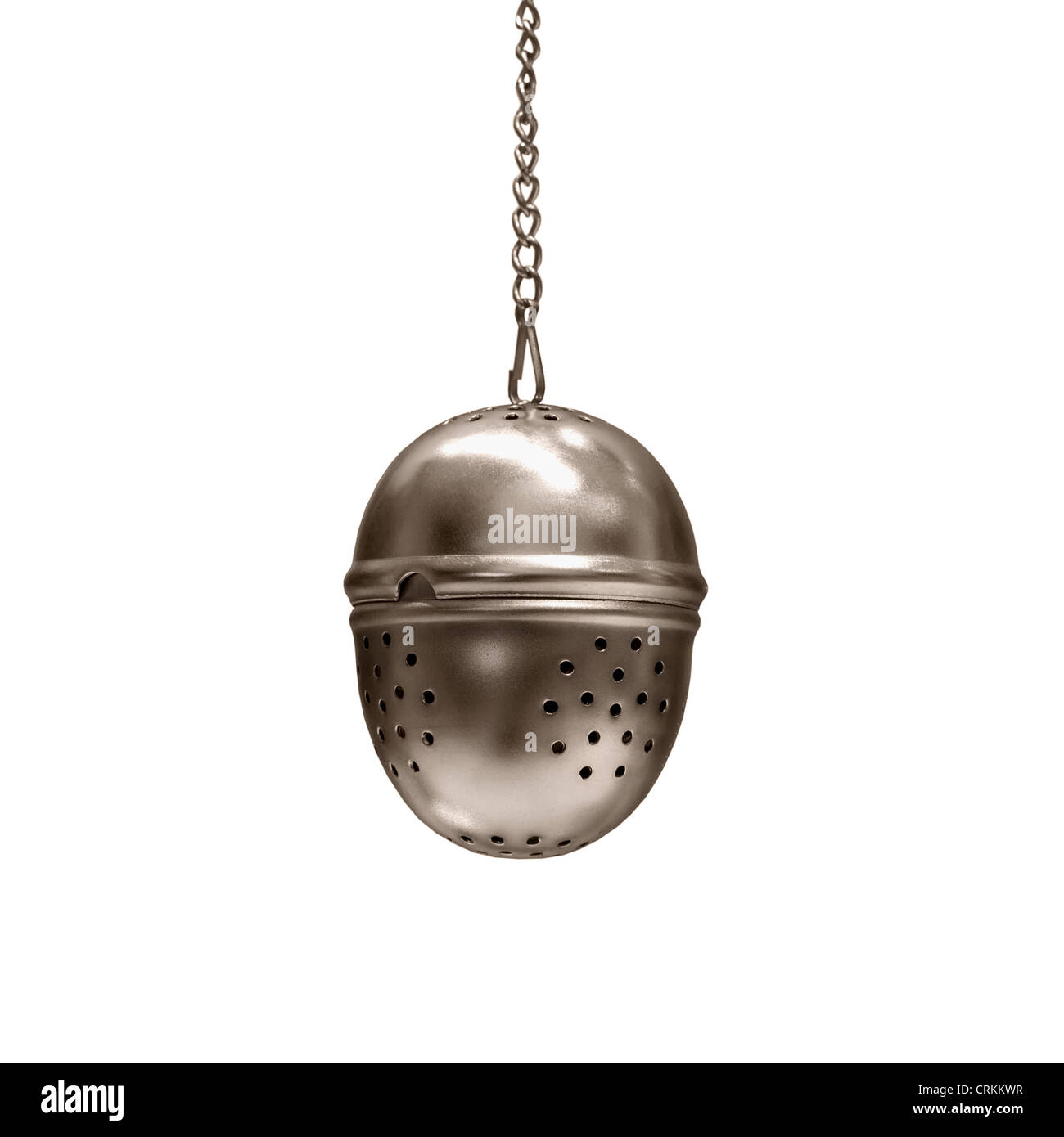 Metal tea infuser isolated on white background Stock Photo Alamy