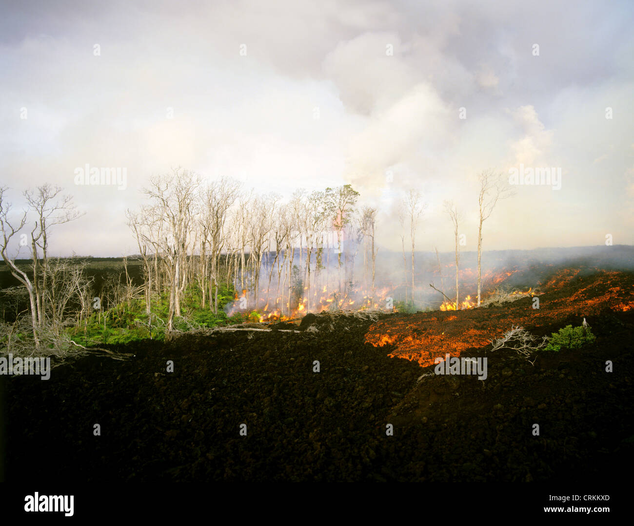 Hawaii volcano eruption aerial hi-res stock photography and images - Alamy