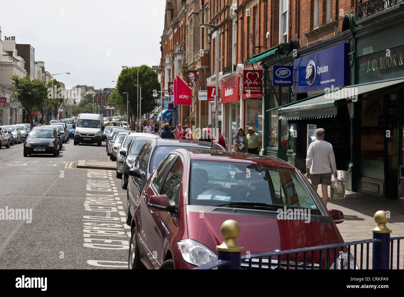 Sandgate Road Shopping Street Folkestone Kent UK. Just off the High Street Stock Photo Alamy