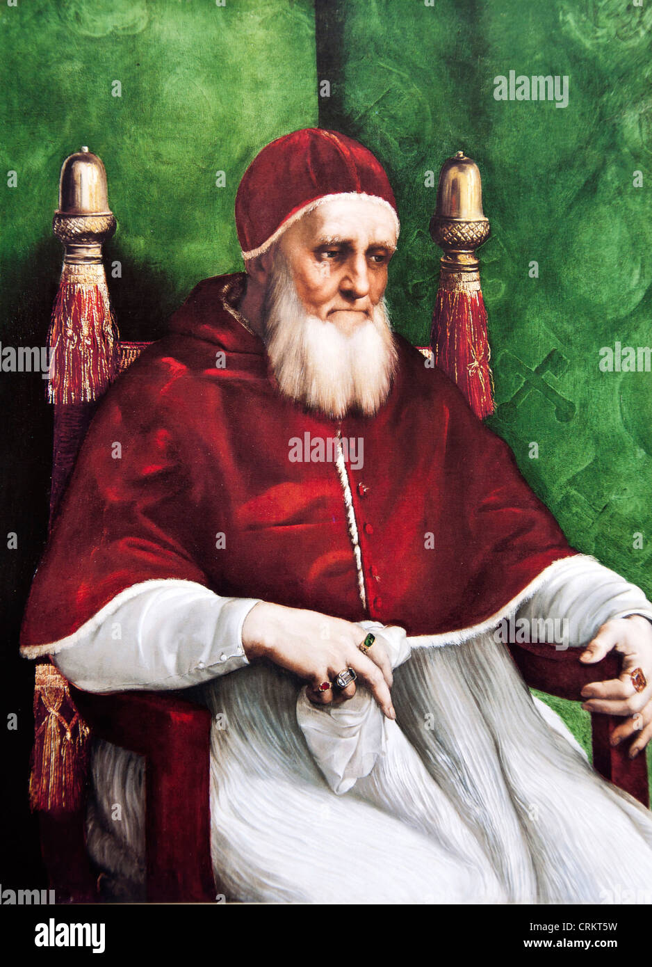 Portrait of Pope Julius II - Raphael Stock Photo