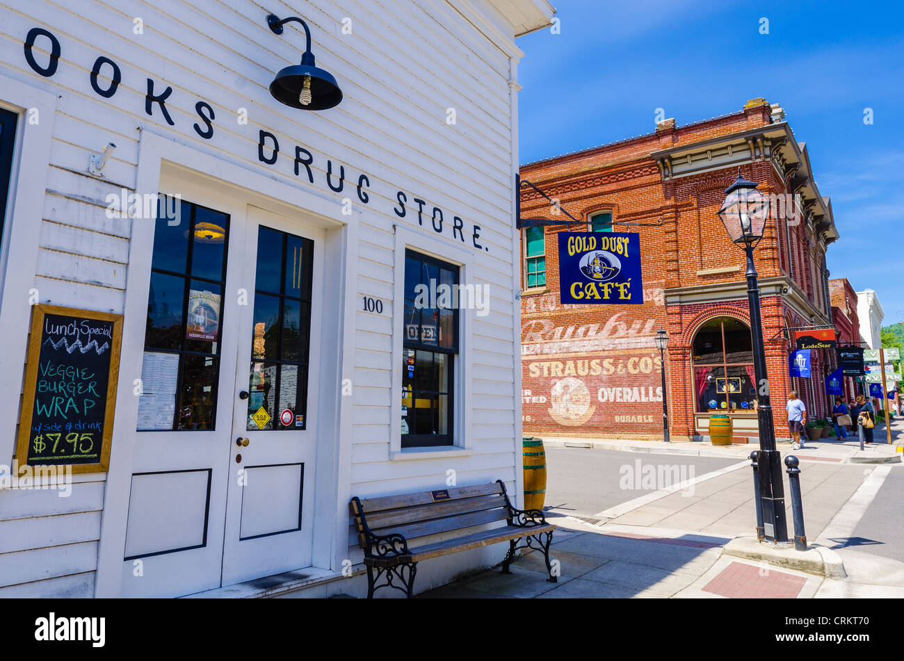 Cooks corner drug store, Jacksonville, Oregon USA Stock Photo