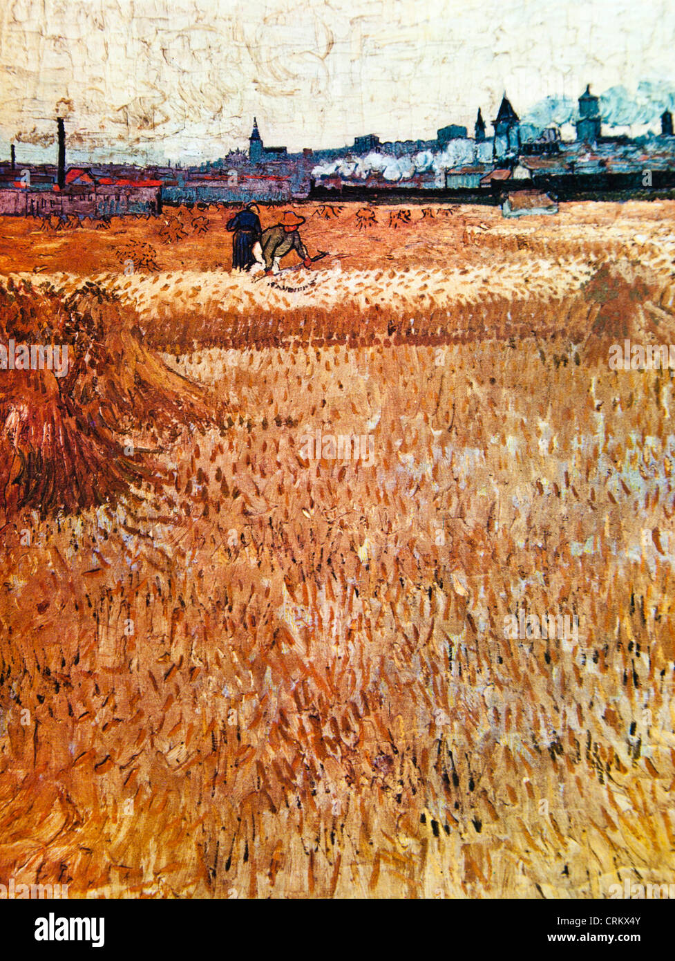 The Harvest near Arles - Van Gogh Stock Photo