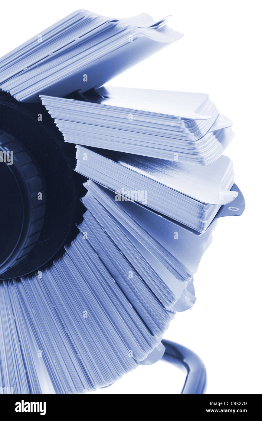 Rotary Card File Holder Stock Photo Alamy