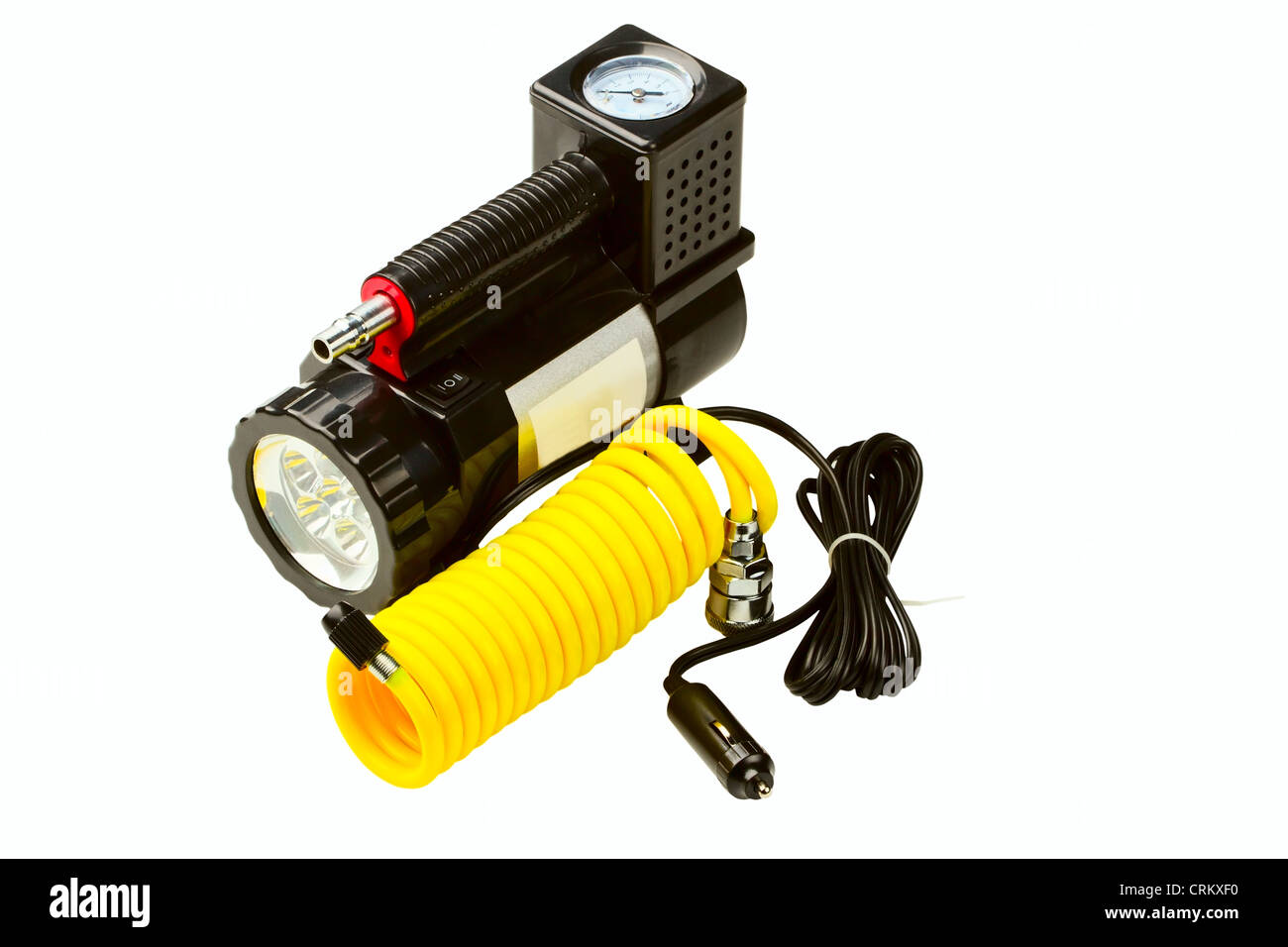 The automobile compressor isolated on a white background Stock Photo ...