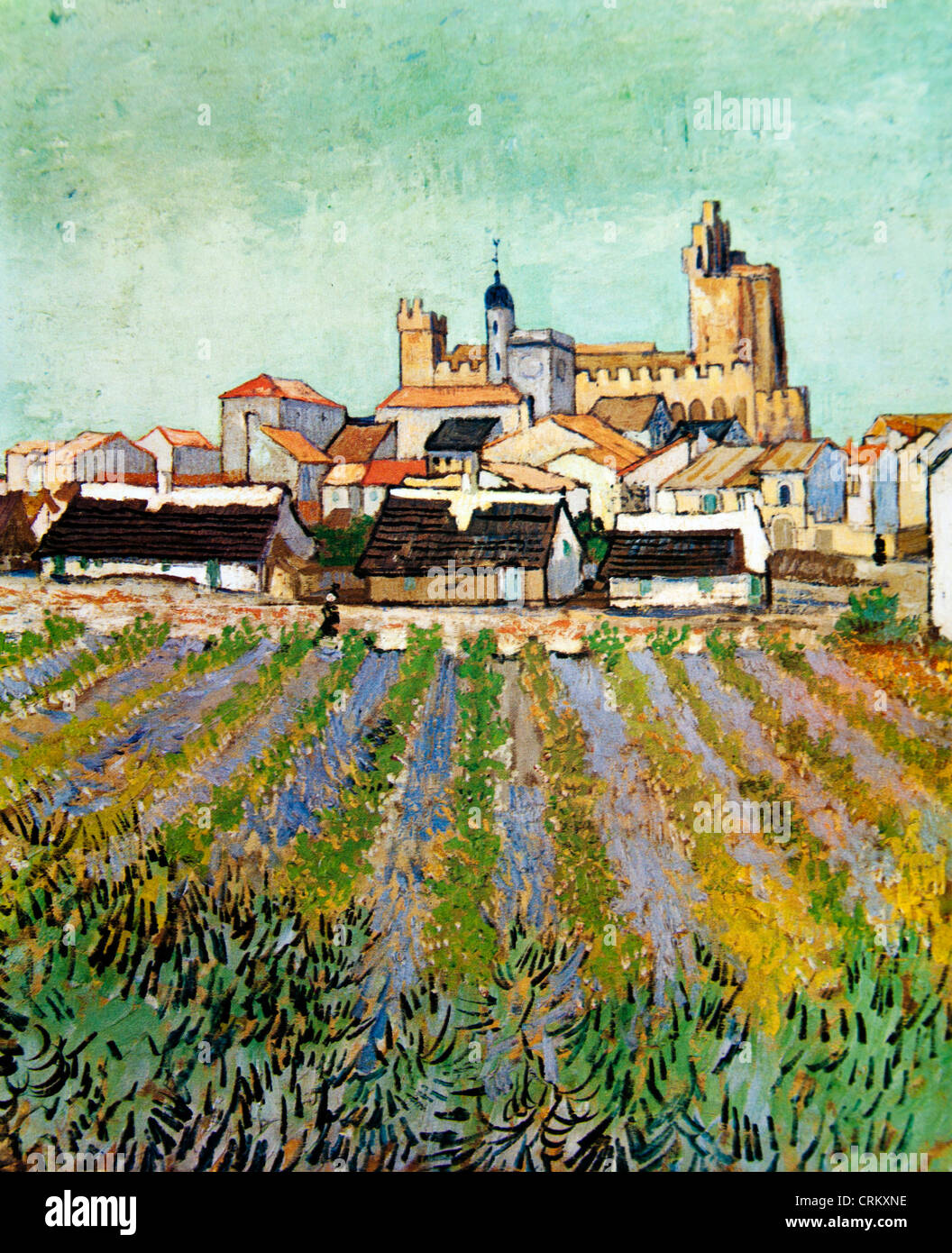 Views of Saintes-Maries - Van Gogh Stock Photo