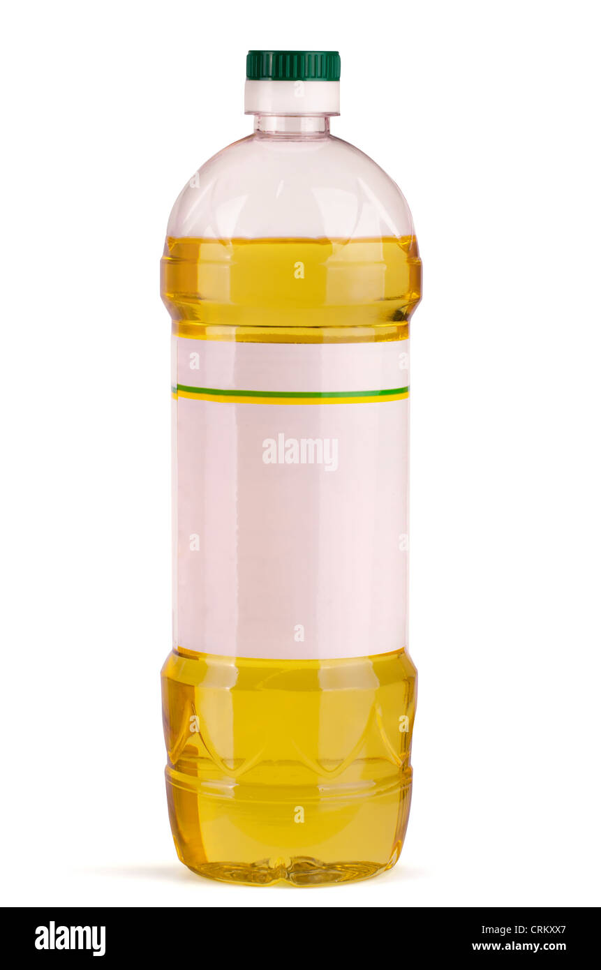 Plastic bottle sunflower oil isolated hires stock photography and